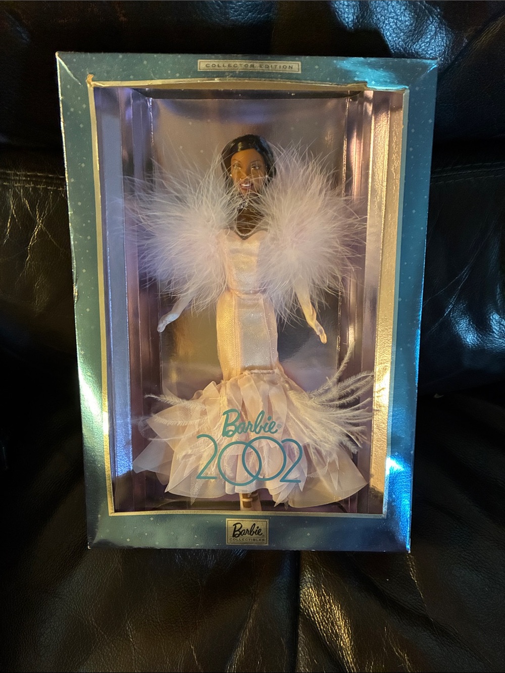 Barbie Pale Pink  Feathered Gown Collector Doll